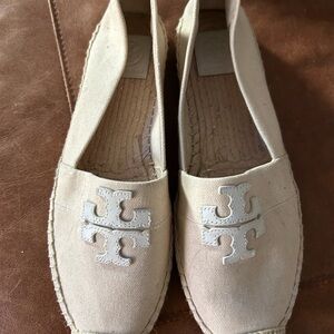 Tory Burch Cream Espadrilles